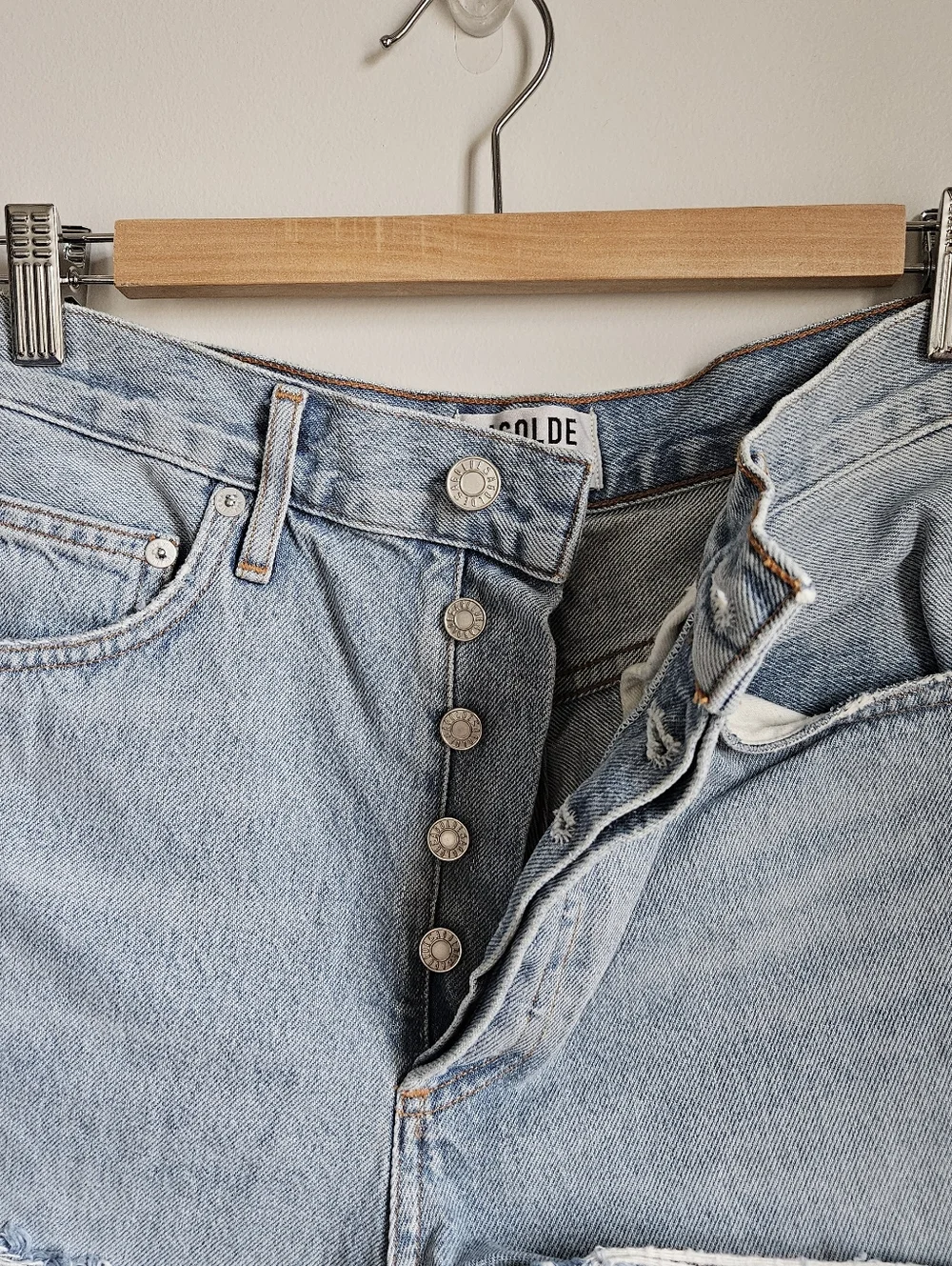 Agolde Dee Shorts In Digit - Picture 5 of 7